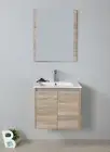 600mm Bathroom Vanity Cabinet Unit Timber Grain Finish Melamine Wall Hung