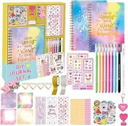 DIY Journal Kit for Tween & Teen Girls, Stationery Set, Scrapbook & Diary Supplies Set, Journaling Art Crafts Kit, Ideal Gifts for 8 9 10 11 12 13 14 Year Old Girl