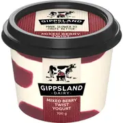 Gippsland Dairy Twist Yoghurt Mixed Berry 700g