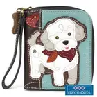 POODLE A ZIP AROUND WALLET WRISTLET CHALA BLUE
