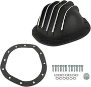 Pexorin 1 Set of Car Truck 8.75in Black Rear Aluminum Differential Cover Gasket 12 Bolts Differential Cover Gasket