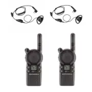Motorola CLS1410 4 Channel UHF Two Way Radio HKLN4599 Earpiece Bundle - QTY 2