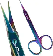 Russian Very Sharp Cuticle Scissors Extra Fine Curved Professional Precise Pointed Tip Fine -Manicure Scissors Curved Blade Thin, Cutting Nail Cuticle Trimmer Scissors Clippers Cuticle Remover Tool