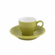 48x Espresso Cup & Saucer Bamboo Green 75mL Bevande Cono Expressso Coffee Cups