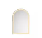 Funkol 20" W x 36" H Arched Frameless Wall-Mount Bathroom Vanity Mirror in White
