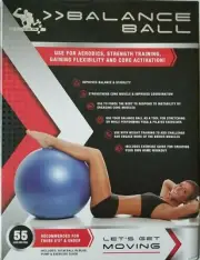 Silver 1, Balance Ball 55 cm Ball, Blue, Pump & Exercise Guide