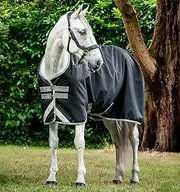 Amigo Bravo 12 Original Horse Turnout Blanket, 1200D Polyester, 100g Light Fill, Waterproof, Black