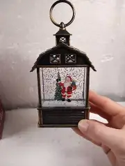 Christmas Santa Snow Globe Hanger Needs Repair But Not Bad See Description