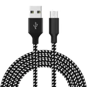 Catzon 1M 2M 3M Several Packs Micro USB Cable Nylon Braided Phone Cable Fast Charger Cable USB Cord -Black White