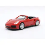 【秉田屋】現貨 HERPA PORSCHE 保時捷 911 991 TURBO CABRIOLET 紅 1/87