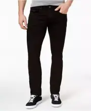 $99 Buffalo David Bitton Jeans Men's Black Tapered Slim Fit Denim Jeans W38 L32