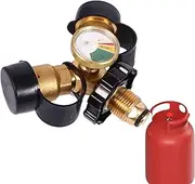 Propane Splitter - Propane Y Splitter with Shut Off Valve,Hose Connector Fitting Precision Sturdy Adapter for Heater BBQ Grills