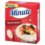 Minute White Rice Instant White Rice for Quick Dinner Meals 72-Ounce Box