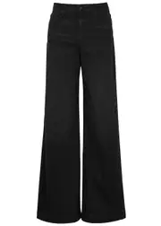 Paige Harper Wide-leg Jeans - Black - W24 W24
