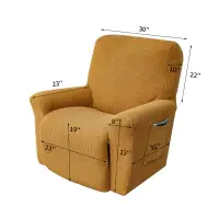 在飛比找樂天市場購物網優惠-全包彈力躺椅沙發套純色搖粒絨沙發墊罩四季通用躺椅套