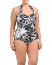 NEW MAGICSUIT MIRACLESUIT SWIMSUIT $170 Retail Plus Size 1X Tropical Black White