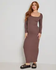 [Ava And Ever] Ava And Ever Women's Lara Maxi Dress in Espresso Brown 0 Espresso Brown