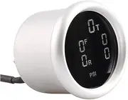 ALAGPNPMZH 2" 7 Colors LED Display Dual Air Suspension Pressure Gauge Meter Air Ride Gauge 1/8NPT Sensors Boost Meter(2 Meters)
