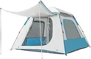 3-4 Person Instant Pop-up Tent Dome Tent for Outdoor Camping, Automatic Quick-Opening Breathable Sunscreen Portable Foldable