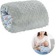 ROYALAY Arm Pillow for Feeding Baby, Soft Cotton Bottle Breast Feeding Pillows for Babies, Double-Sided Available Headrest for Newborn, Gray