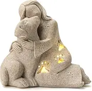Dog Memorial Gifts for Loss of Dog, Pet Memorial Gifts for Dog, Hand-Sculpted Loss of Dog Sympathy Gift, Pet Loss Gifts Dog, Rainbow Bridge Pet Memorial Gifts (Granite)