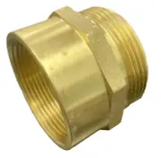 NNI 2-1/2" NPT Female x 2-1/2" NST Male Fire Hose Hydrant Hex Adapter Brass