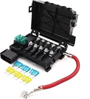Battery Fuse Box Block Terminal 1J0937550 with 9pcs fuses compatible with 99-04 VW beetle Jetta Bora Golf MK4