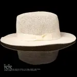 KURO-SHOP夏日潮流風 -白色 紙草可收式 寬帽沿 紳士帽