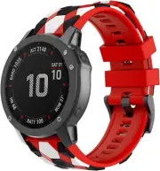 OVERSTEP Compatible with Fenix 5 Watch Band, 22mm Quick-fit Strap for Red