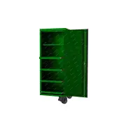 SP Tools 27" USA Sumo Series Side Cabinet - 4 Shelfs & 1 Fixed Shelf Green/Black