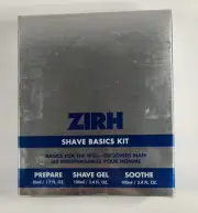 ZIRH Shave Basics Kit Prepare 1.7 Fl Oz Shave Gel 3.4 Fl Oz Soothe 3.4 Fl Oz