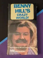Benny Hill’s Crazy World! (1988 VHS) Sealed HBO Video Watermark - Slapstick Goof
