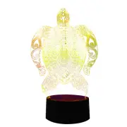 3D Sea Turtles 7-Color Charging LED Illusion Night Light Touch Switch Kid Gift D