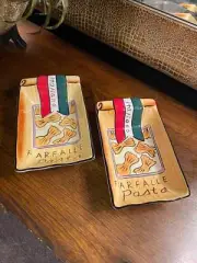 Italiano hand painted stonelite pasta bowls by Clay Art