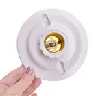 E27 LED Light Bulb Holder Round Socket E27 Base Hanging Lamp Socket Screw B WIN