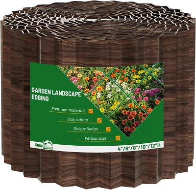 Snugniture Corrugated Metal Garden Edging,6" X 50' Sturdy Lawn Edging Border,Lan