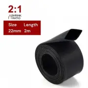2m Polyolefin Shrink Tube 7/8" (22mm) 2:1 Ratio Heat Shrink Tubing Sleeving Wrap