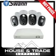 Swann 4CH 4K DVR Kit with 4 x 4K PIR Bullet Cameras with LED QV9123