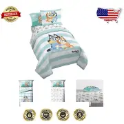 Bluey & Bingo 5-Piece Twin Bed Set - Super Soft Microfiber, Fade Resistant