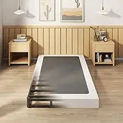 EMODA 4 Inch Twin Box Spring Heavy Duty Metal Mattress Foundation Bed Base with Fabric Cover, Easy Assembly