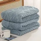 Bed Blanket Double-sided Nap Throw Blanket for Home Travel Cozy Winter Blanket