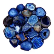 Blue Agate Custom Coffee Top Table for Side Table, Corner Table, End Table Deco