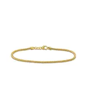 10K Italian Gold Franco Link Chain Ankle Bracelet