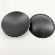 2- 90mm / 3.54" Black PP Speaker Dust Caps For Sub-Woofer Bass Speaker W/ Lip