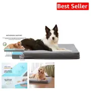 Memory Foam Dog Bed - Short Plush Waterproof Mat for Large Breeds