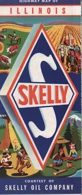 1960 Skelly Road Map: Illinois NOS
