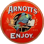 LARGE Arnott's Biscuits 1865 Metal Bar Sign Round Single Sided 560mm