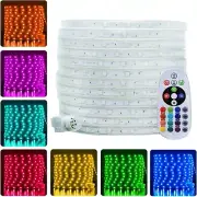 LED Rope Lights Outdoor Waterproof 60ft RGB 16 Color 6 Mode Dim Remote Control