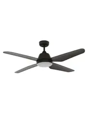 Aria 122cm Fan with LED Light in Black