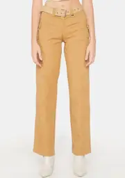 [Edikted] Camel Sia Low Rise Cargo Pants